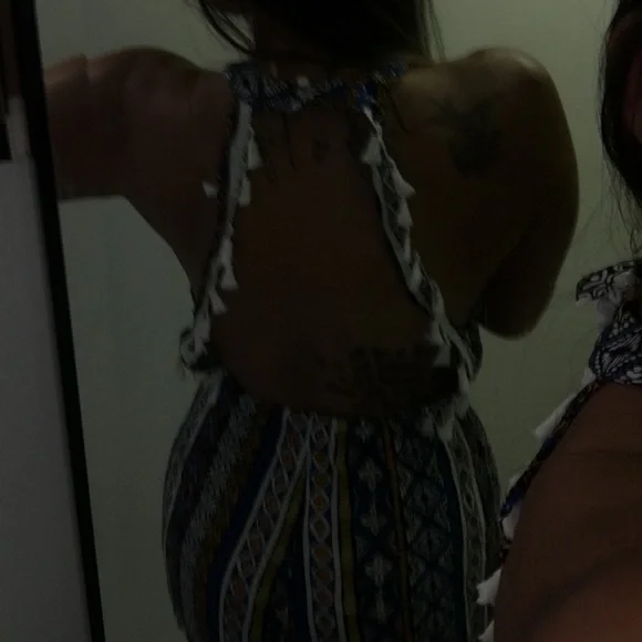 1 Day Sale❗️✨Tribal  Halter neck open back Romper - Picture 8 of 8